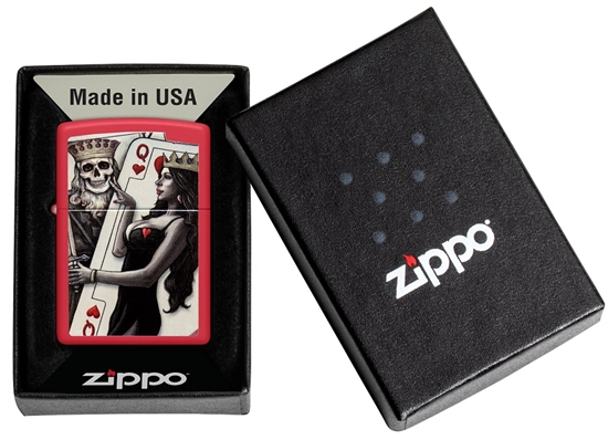 Picture of Zippo Lighter 48624 Skull King Queen Beauty