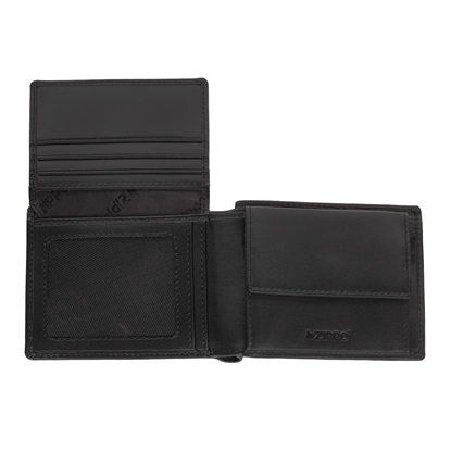 Изображение ZIPPO SIGNATURE MEN'S WALLET, TRI-FOLD, WITH COIN CASE, Black