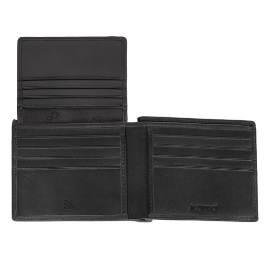 Изображение ZIPPO SIGNATURE TRI-FOLD WALLET, Black