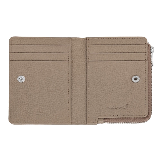 Изображение ZIPPO SIGNATURE WOMEN'S RANGE MEDIUM ZIPPER WALLET, Taupe