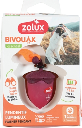 Attēls no Zolux wiecca zawieszka do obroy dla psa BIVOUAK czerwona orzech na USB