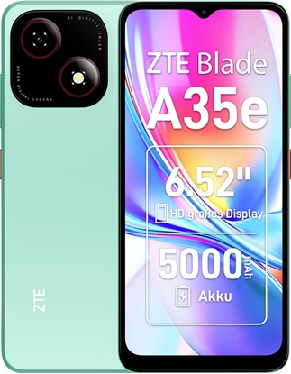 Изображение ZTE Blade A35e - 4G Smartphone - Dual-SIM - RAM 2 GB / Interner Speicher 64 GB - microSD slot - 6.52" - 1280 x 576 Pixel - rear camera 8 MP - front camera 5 MP