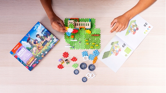 Picture of Marioinex Klocki waffle Farmer Zakrcony myn 100elementów (07559)