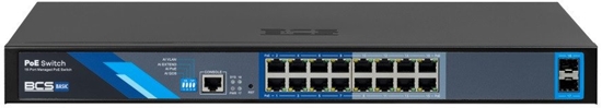 Изображение 16 portowy switch PoE zarzdzalny BCS-B-SP16G-2SFP-M