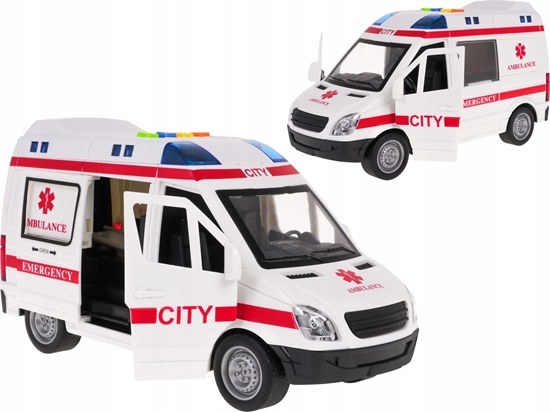 Изображение 1DEA.me Interaktywna Karetka dla dzieci 3+ Model 1:16 + Dwiki wiata + Ruchome elementy + Gumowe opony