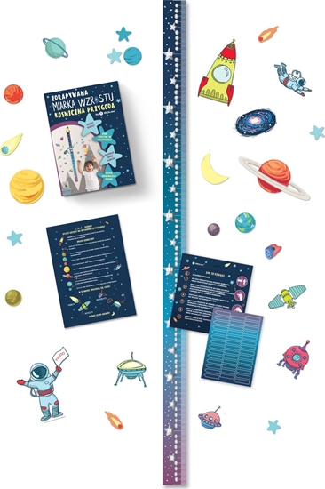 Picture of 1DEA.me MIARKA WZROSTU ZDRAPKA DLA CHOPCÓW KOSMICZNA PRZYGODA
