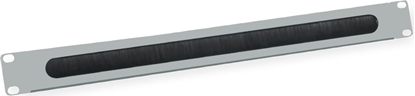 Изображение 1U kabeļu ievades panelis ar birstēm, pelēks, Value