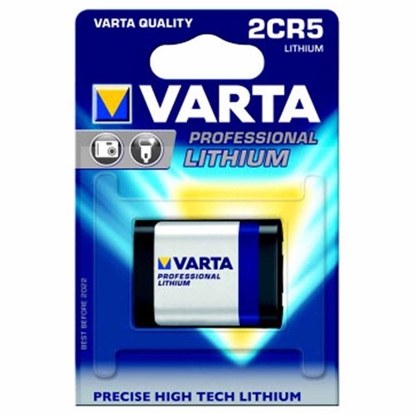 Attēls no 2CR5 baterijas Varta litija DL245/6203 iepakojumā 1 gb.
