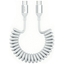 Attēls no 4smarts USB-C Spiral Data and Charging Cable 1.35m / 240W / White
