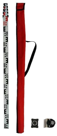 Picture of ÅATA TELESKOPOWA NIWELACYJNA 5M +POKROWIEC+LIBELLA+ZATRZASK