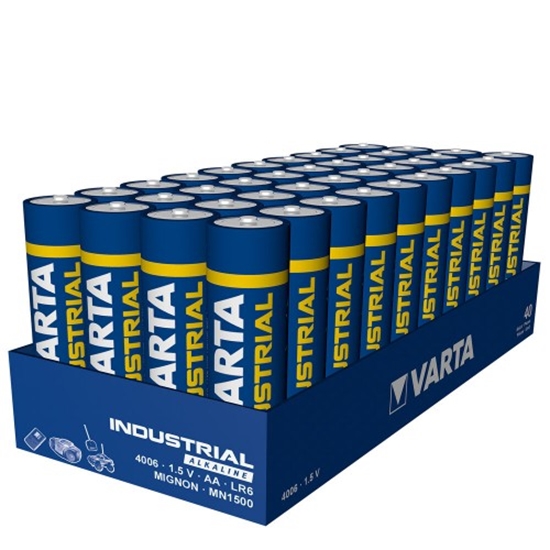 Picture of AA / LR6 baterijas Varta Industrial Alkaline MN1500/4006 iepakojumā 40 gb.