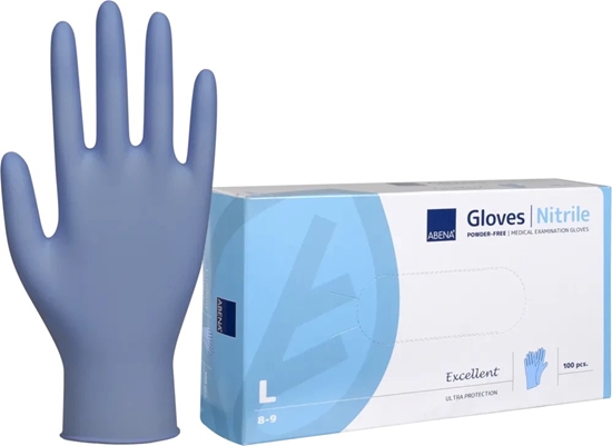 Изображение Abena Excellent engangshandske,nitril, pudderfri, str. L