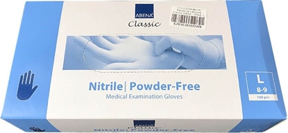 Изображение Abena rkawice medyczne nitrylowe 100 sztuk, rozmiar L (OS3557-3452)