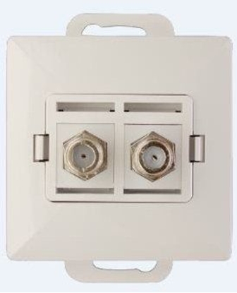 Picture of Abex Gniazdo TV podwójne typu F biay OPAL/PERA (TV-FX-F1/P2 BIAY)