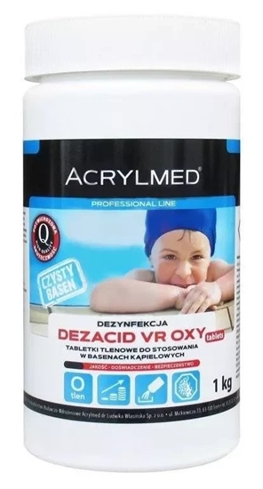 Picture of Acrylmed Acrylmed 1kg Dezacid VR OXY Tabletki tlenowe do dezynfekcji wody basenowej