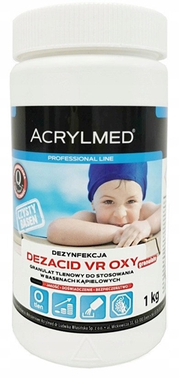 Picture of Acrylmed ACRYLMED 1kg DEZACID VR WHITE GRANULAT tlenowy do dezynfekcji wody