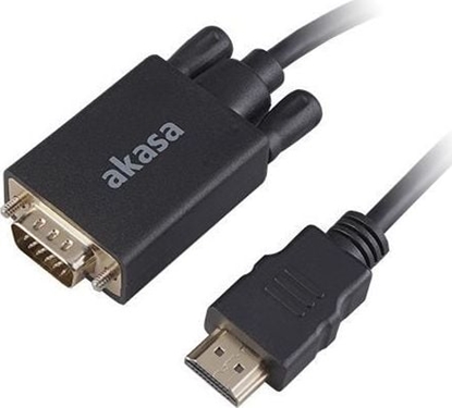 Attēls no Adapter AV Akasa HDMI - D-Sub (VGA) czarny (AK-CBHD26-20BK)