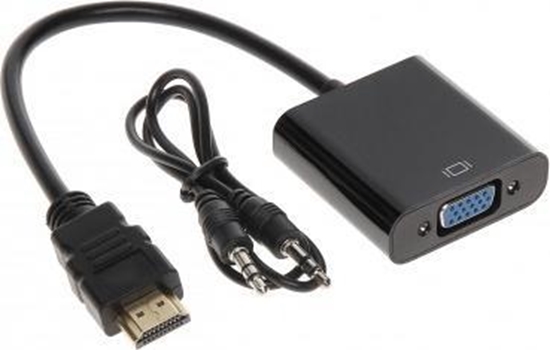 Picture of Adapter AV HDMI - D-Sub (VGA) czarny (HDMI/VGA+AU-ECO-3)