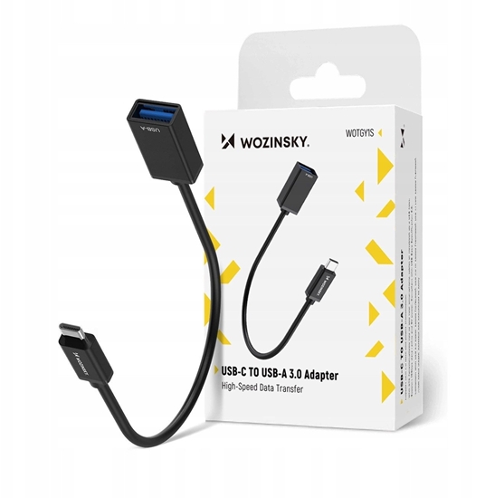Picture of Adapter Wozinsky WOTGY1S USB-C 3.0 (mski) - USB-A 3.0 (eski) OTG - czarny