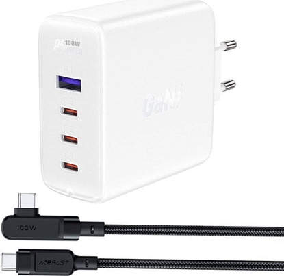 Picture of adowarka Acefast adowarka sieciowa  Acefast A37 PD 100W GaN, 4x USB, 100W (biay)