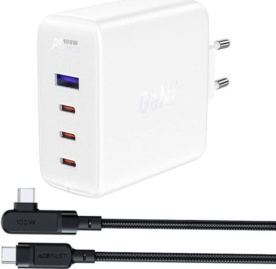 Picture of adowarka Acefast adowarka sieciowa  Acefast A37 PD 100W GaN, 4x USB, 100W (biay)