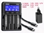Изображение adowarka do akumulatorów Li-ion 1,5V / 3,6 / 3,7V / Li-FePO4 / Ni-MH, zestaw z zasilaczem - 4 kanay