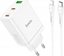 Picture of adowarka Hoco HOCO adowarka sieciowa 2 x Typ C + USB A + kabel Typ C do Lightning PD QC3.0 3A 35W N33 biaa