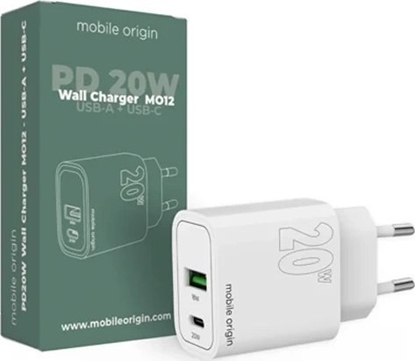 Attēls no adowarka Mobile Origin MO12 1x USB-A 1x USB-C 3 A (FRL-PD20W-MO12)