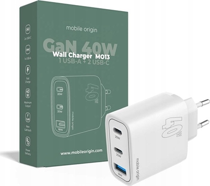Attēls no adowarka Mobile Origin MO13 1x USB-A 2x USB-C 3 A (FRL-GAN40W-MO13)