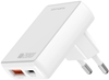 Picture of adowarka 4smarts adowarka sieciowa 4smarts FlatPlug Duos 20W GaN USB-C + USB-A biay