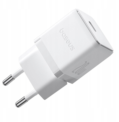 Attēls no adowarka sieciowa Baseus Palm 1C 20W (z kablem Baseus Mini White USB-C 60W (20V/3A) 1m) - biaa