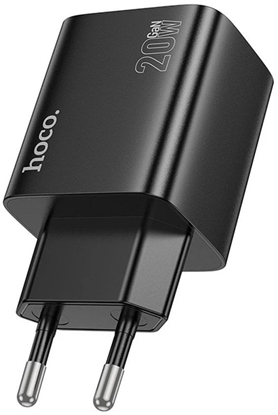 Attēls no adowarka sieciowa do telefonu Hoco 2 x USB C + 2 x USB A QC3.0 PD 3A 20W N55 czarna