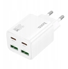 Picture of adowarka Hoco adowarka sieciowa do telefonu Hoco 2 x USB C + 2 x USB A QC3.0 PD 3A 30W N56 biaa