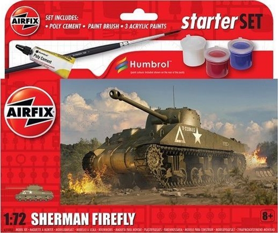 Изображение Airfix Czog Sherman Firefly zestaw z farbami