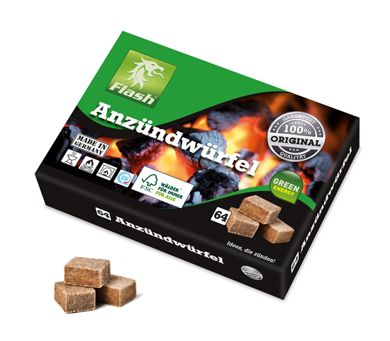 Picture of Aizdedzināšanas klucīši brūni 64gb