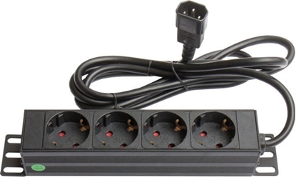 Attēls no Alcasa Alcasa GC-N0078 rozgaziacz 1,8 m 4 x gniazdo sieciowe Wewntrzna Czarny