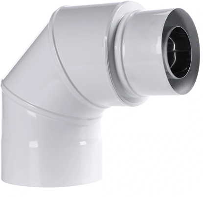 Attēls no Alkotest 80/125-60/100 TURBO KOLANO DWUCIENNE 90 REDUKCYJNE  BIAE 0/ RSK.SX-TDNV80/125K90RB