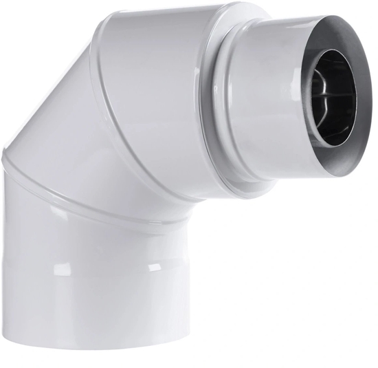 Picture of Alkotest 80/125-60/100 TURBO KOLANO DWUCIENNE 90 REDUKCYJNE  BIAE 0/ RSK.SX-TDNV80/125K90RB