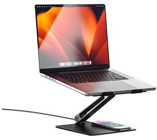 Изображение Alogic Elite Aluminum Laptop Stand Wireless Charger Black