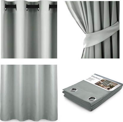 Picture of AmeliaHome AMELIAHOME ZASONA BLACKOUT EYELETS SILVER 140X175 1PC