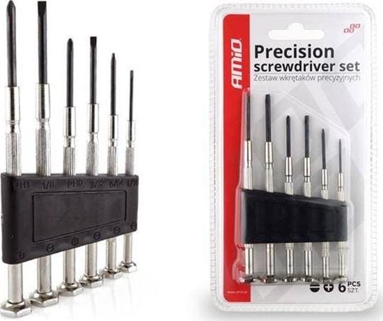 Изображение AMiO Zestaw wkrtaków precyzyjnych 6szt