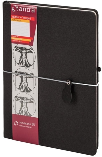 Picture of Antra Notes B5 Kropki Renesans Czarny