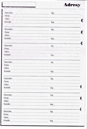 Picture of Antra Wkad do organizera A5 Adresy ANTRA