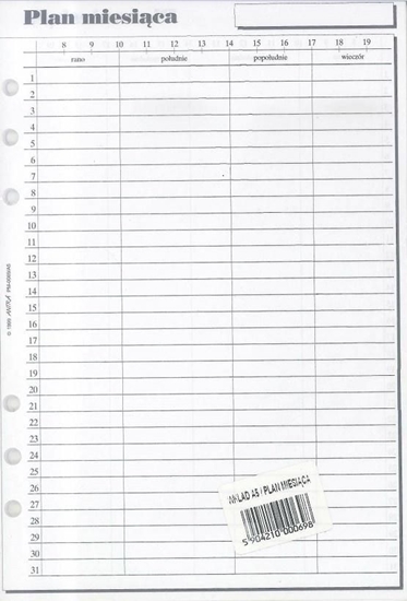 Picture of Antra Wkad do organizera A5 Plan miesica (270052)