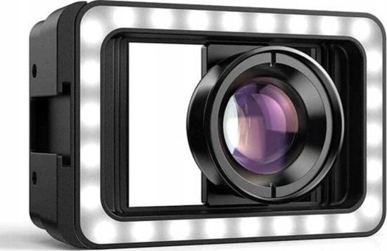 Изображение Apexel Obiektyw Makro Do Telefonu Smartfona 100mm Hd + Lampa Led 40 / Cri 95+ / Apl-hb100fl23