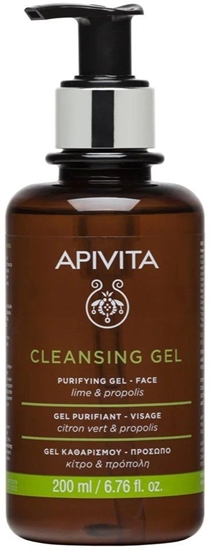 Picture of APIVITA_Cleansing Gel Purifying?Gel Face Lime & Propolis oczyszczajcy el do twarzy z Limonk i Propolisem 200ml