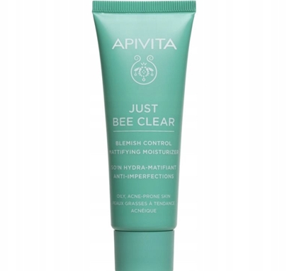 Picture of APIVITA_Just Bee Clear Blemish Control Mattifying Moisturizer matujcy el-krem na skór tust, skonn do trdziku 40ml