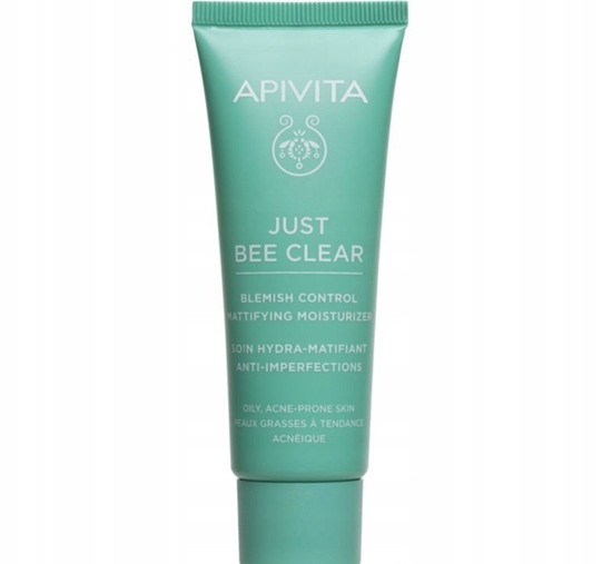 Picture of APIVITA_Just Bee Clear Blemish Control Mattifying Moisturizer matujcy el-krem na skór tust, skonn do trdziku 40ml