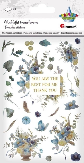 Picture of Apli Kids Naklejki transferowe Kwiaty niebieskie 2 plansze