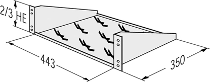 Attēls no Apranet Fachboden 2 HE (BxT) 443x350mm, max. 12kg